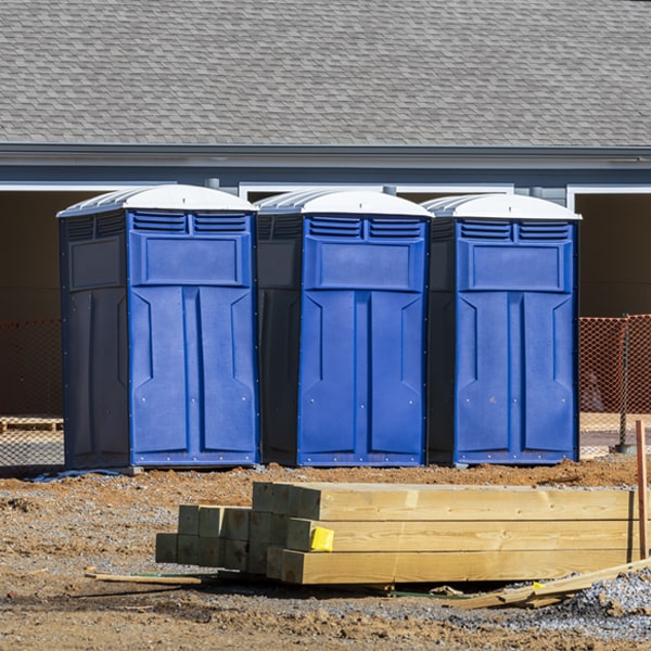 are there any restrictions on what items can be disposed of in the portable restrooms in Topaz Ranch Estates